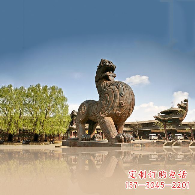 宁波铜雕狴犴雕塑-景区园林广场神兽景观摆件