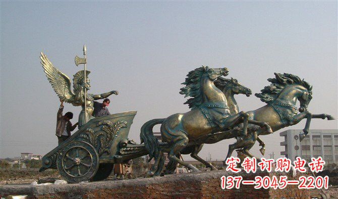 宁波阿波罗战车广场景观铜雕 (2)