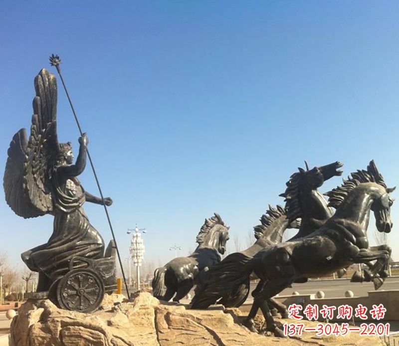 宁波阿波罗战车小区景观铜雕 (3)