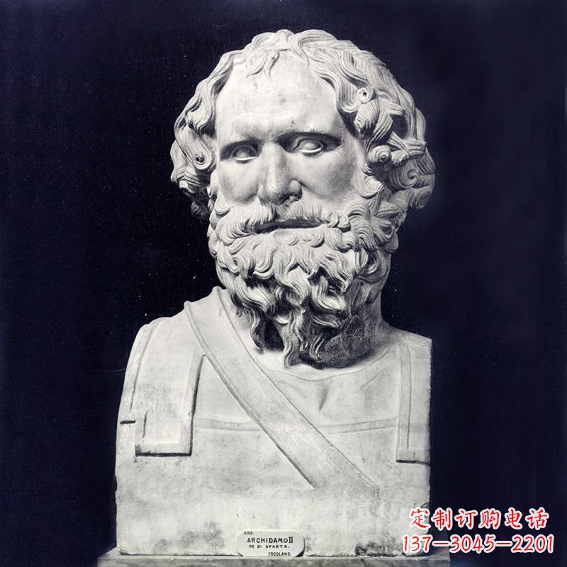 宁波阿基米德石雕头像-学校校园世界著名人物雕塑