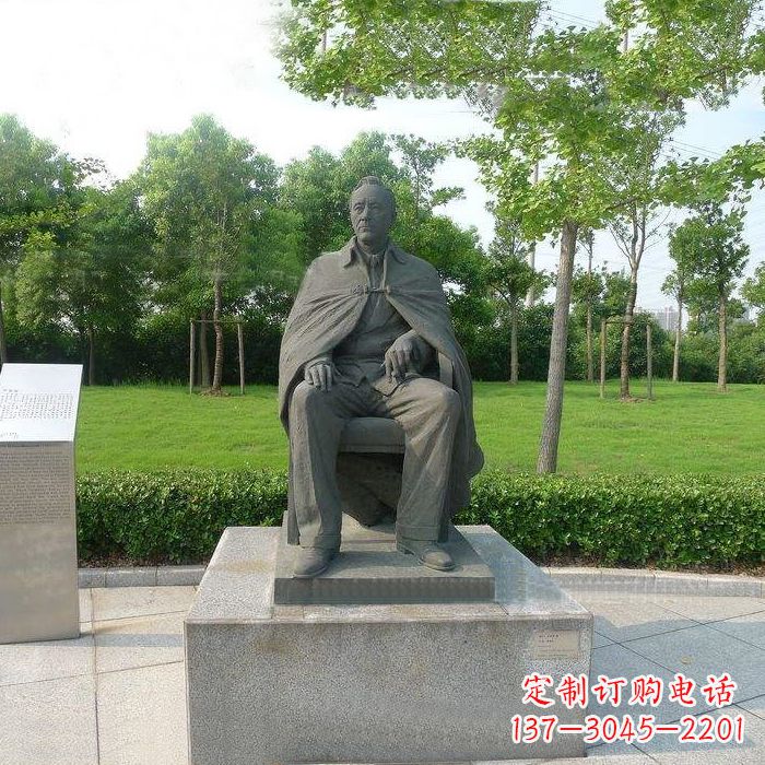 宁波爱迪生坐姿雕塑-公园铸铜世界名人世纪伟人雕像