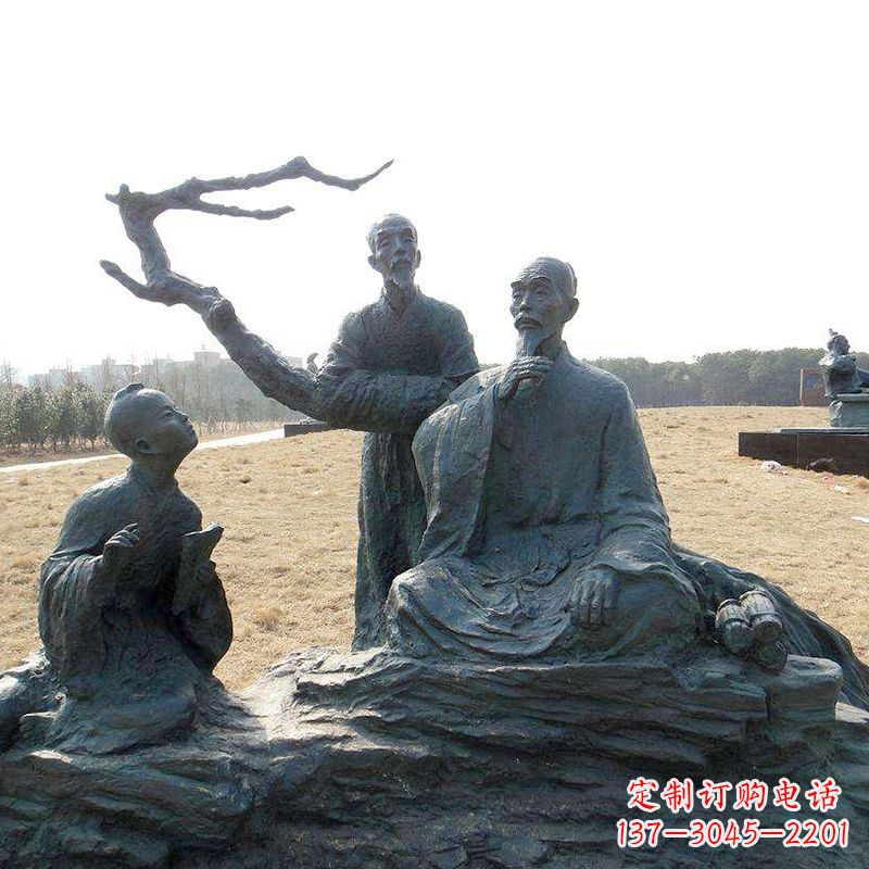 宁波八大山人景观小品雕塑-公园历史名人著名画家朱耷情景雕塑