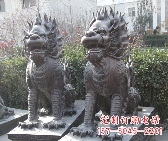 宁波霸气的铜狮子
