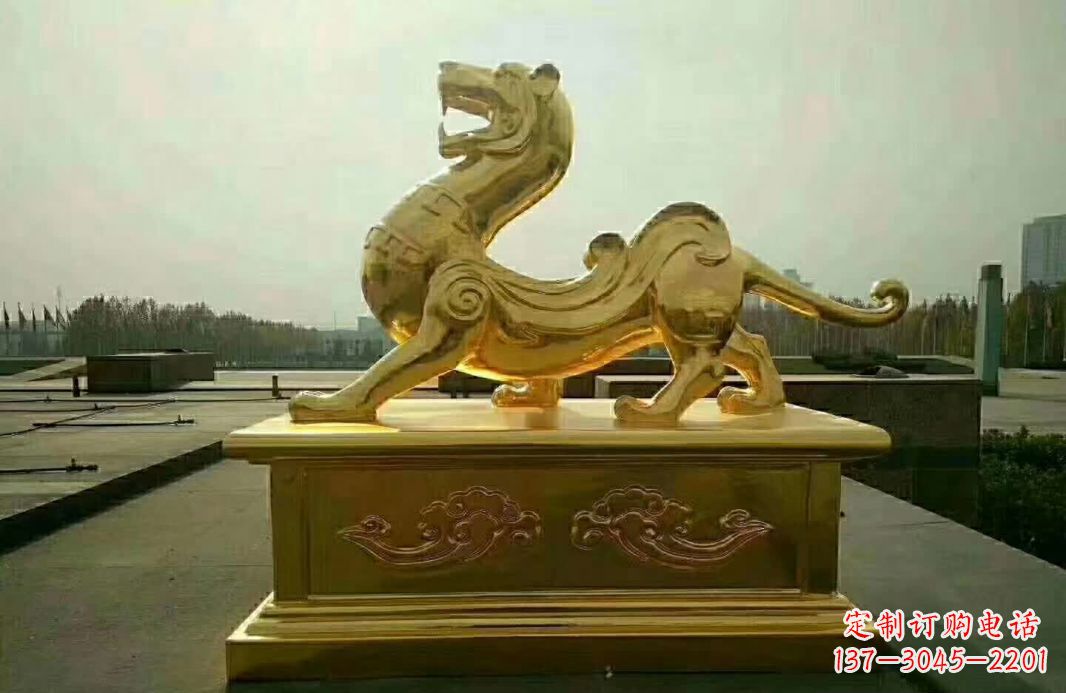 宁波白虎铜雕