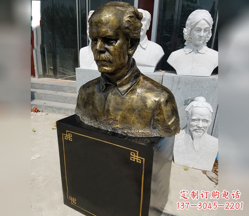 宁波白求恩胸像铜雕2