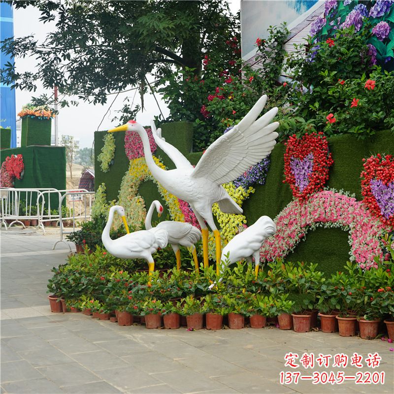宁波北京玻璃钢仙鹤雕塑
