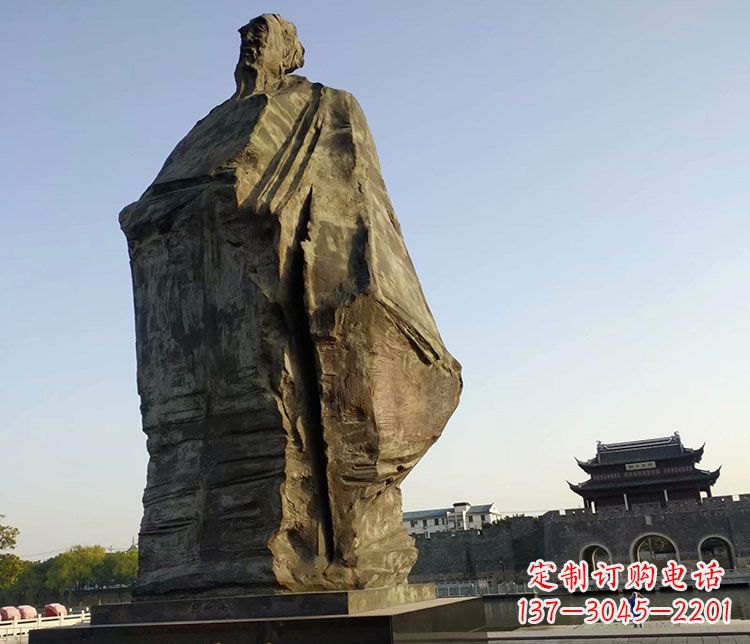 宁波北宋文学家范仲淹石雕