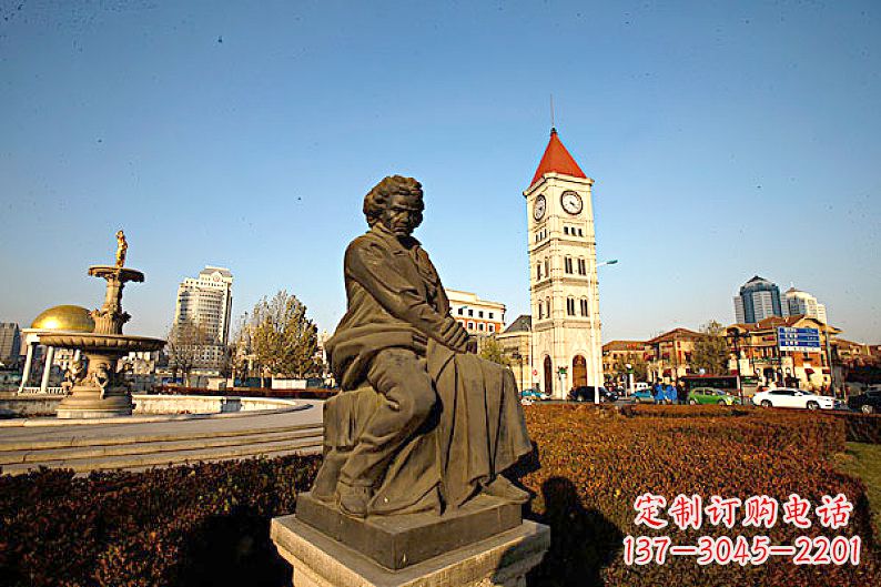 宁波贝多芬头像雕塑-城市文化名人雕像