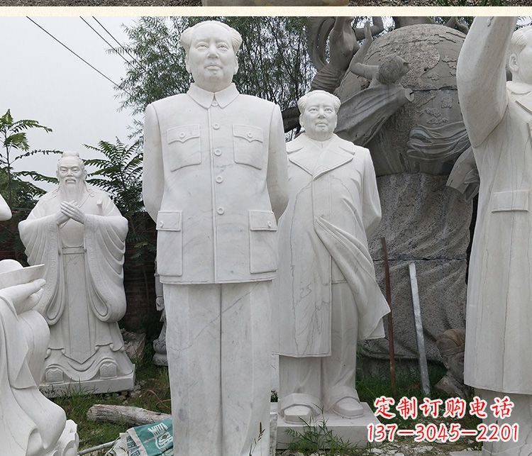 宁波背手的毛主席汉白玉伟人石雕