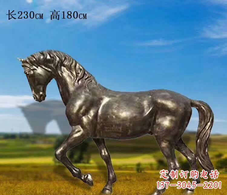 宁波奔马铜雕 (2)