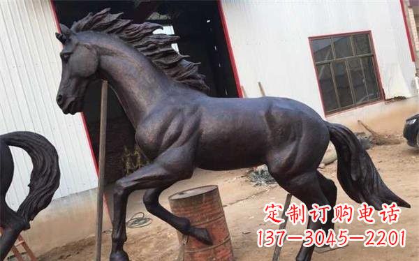 宁波奔马铜雕222