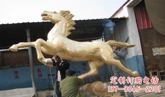 宁波奔马铸铜马铜雕