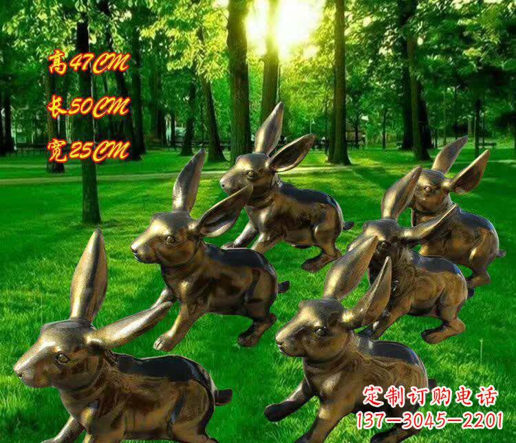 宁波奔跑的兔子雕塑