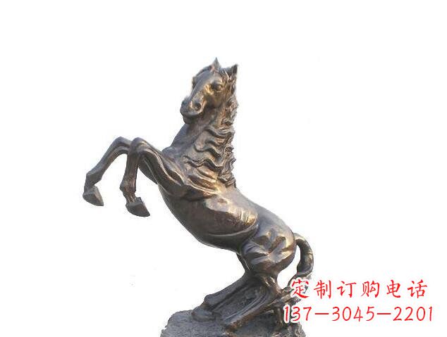 宁波奔腾的马玻璃钢仿铜动物雕塑