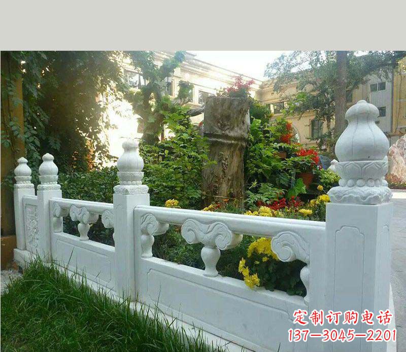 宁波别墅汉白玉栏板景观石雕