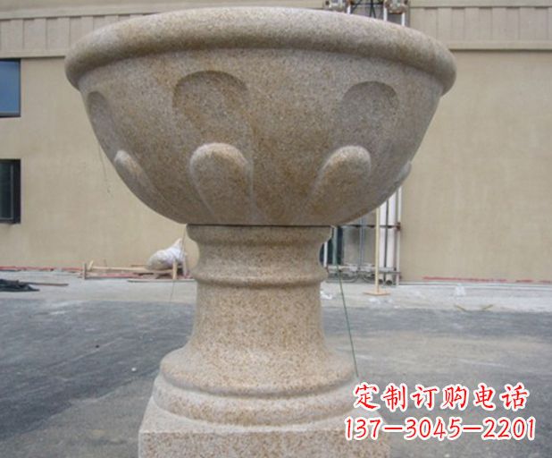 宁波别墅景观大理石花盆石雕 (3)