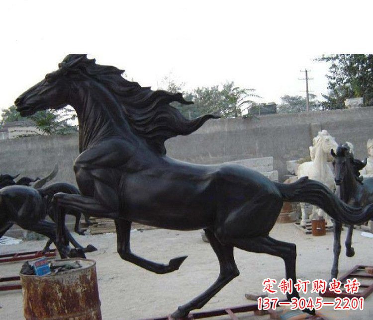 宁波别墅景观动物马铜雕塑 (3)