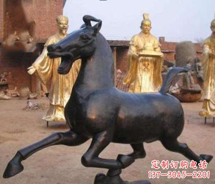 宁波别墅景观动物马铜雕塑_1