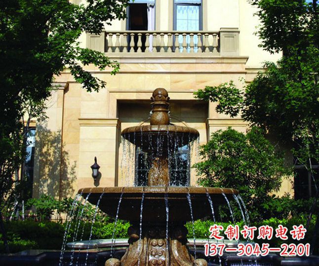 宁波别墅景观多层喷泉石雕 (2)