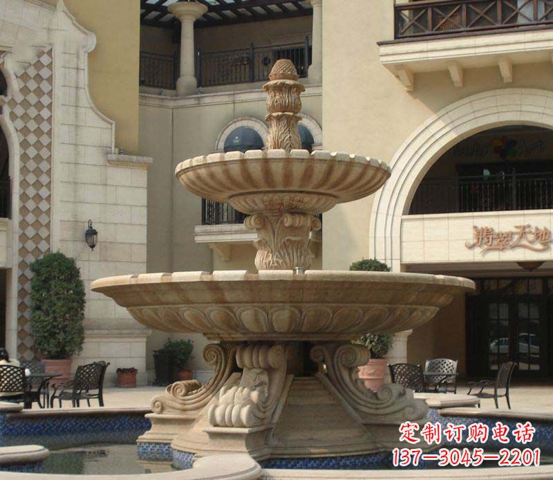宁波别墅景观石雕大型喷泉雕塑 (2)