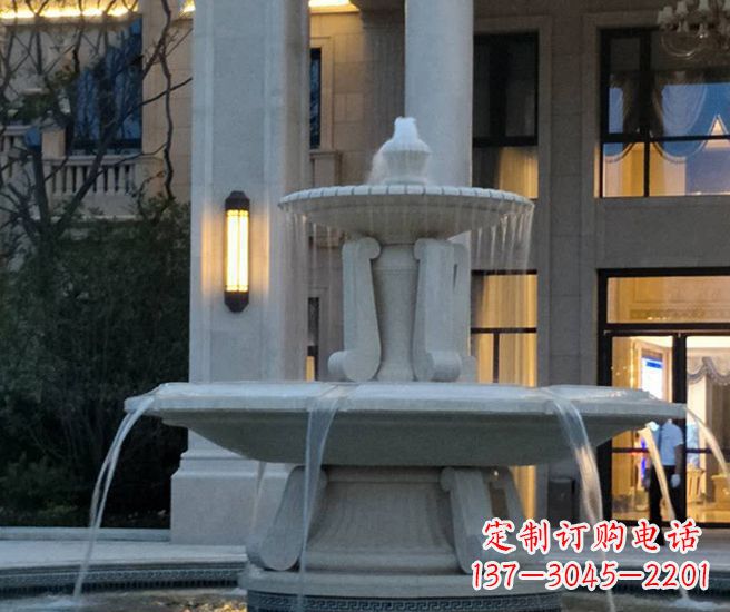 宁波别墅景观小区喷泉石雕