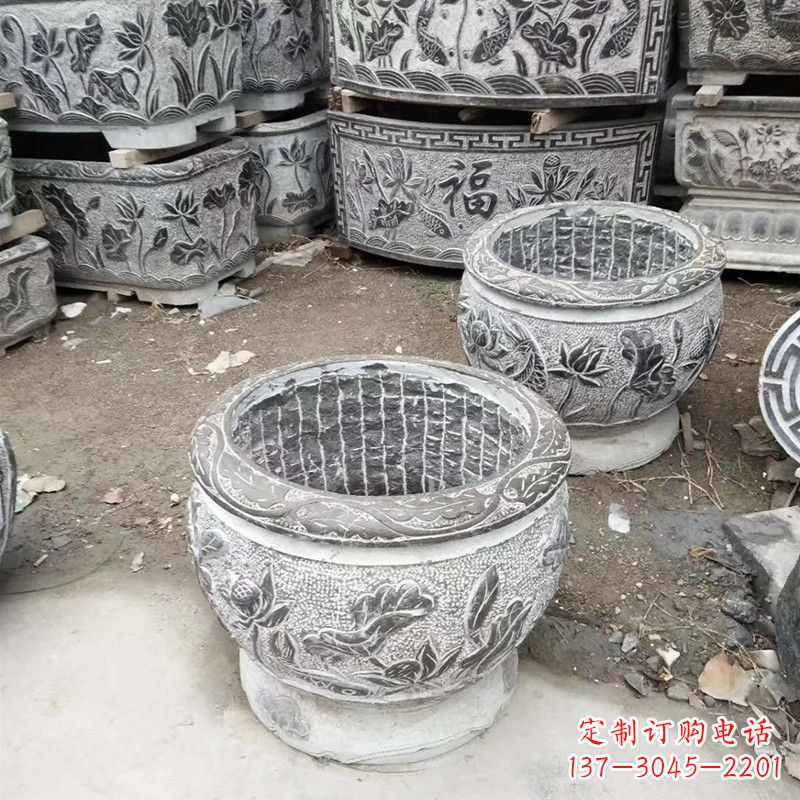 宁波别墅水缸石雕塑