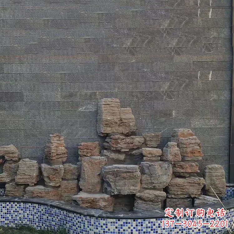 宁波别墅庭院假山鱼池