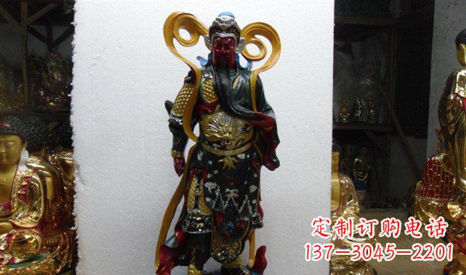 宁波关公玻璃钢彩绘刀