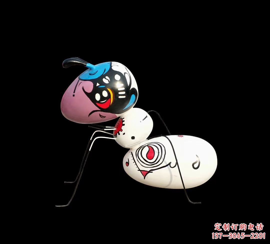 宁波玻璃钢彩绘蚂蚁雕塑