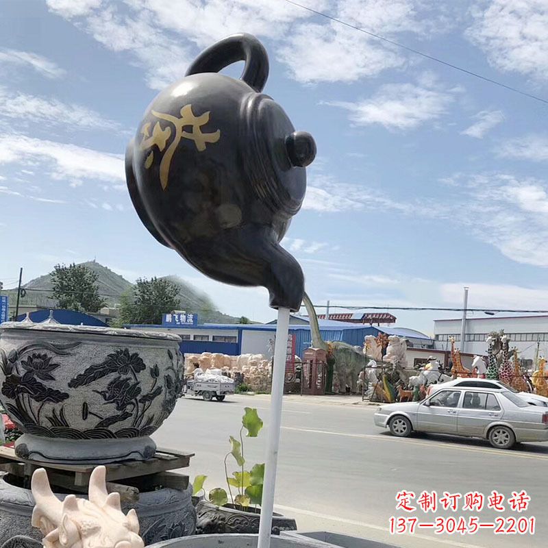 宁波玻璃钢茶壶景观喷泉