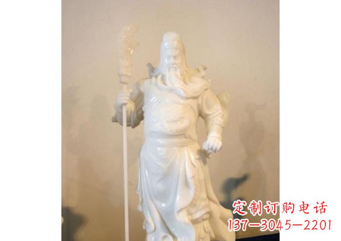 宁波玻璃钢持刀关公雕塑