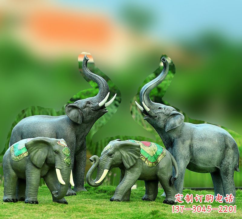 宁波玻璃钢大象雕塑 (2)