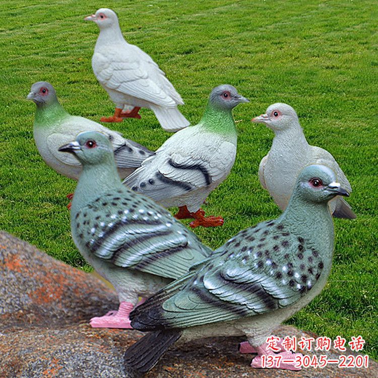 宁波玻璃钢和平鸽雕塑象征和平与自由
