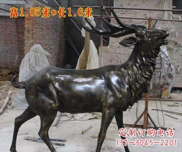 宁波玻璃钢仿铜动物雕塑