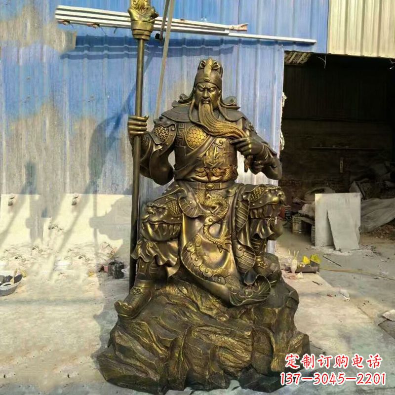 宁波玻璃钢仿铜关羽雕塑