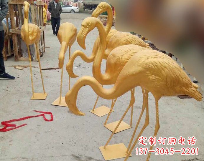 宁波火烈鸟雕塑仿铜雕塑的精美杰作