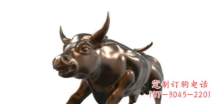 宁波玻璃钢仿铜牛公园动物雕塑_1
