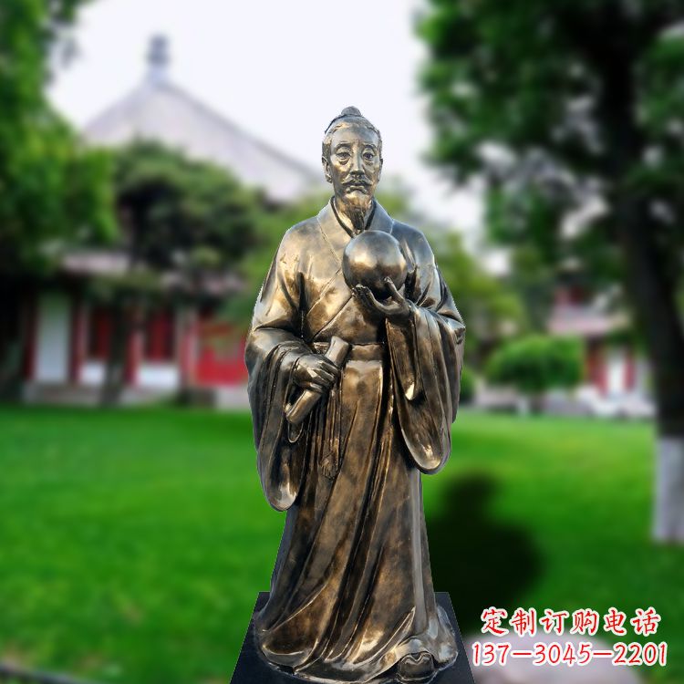 宁波玻璃钢仿铜雕塑——纪念东汉时期著名天文学家张衡