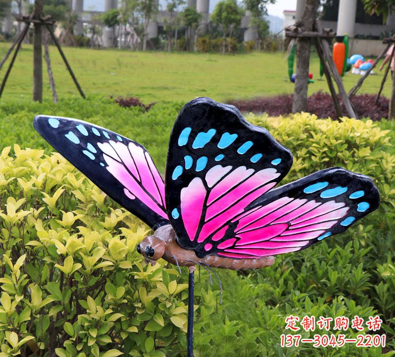 宁波玻璃钢仿真蝴蝶动物雕塑