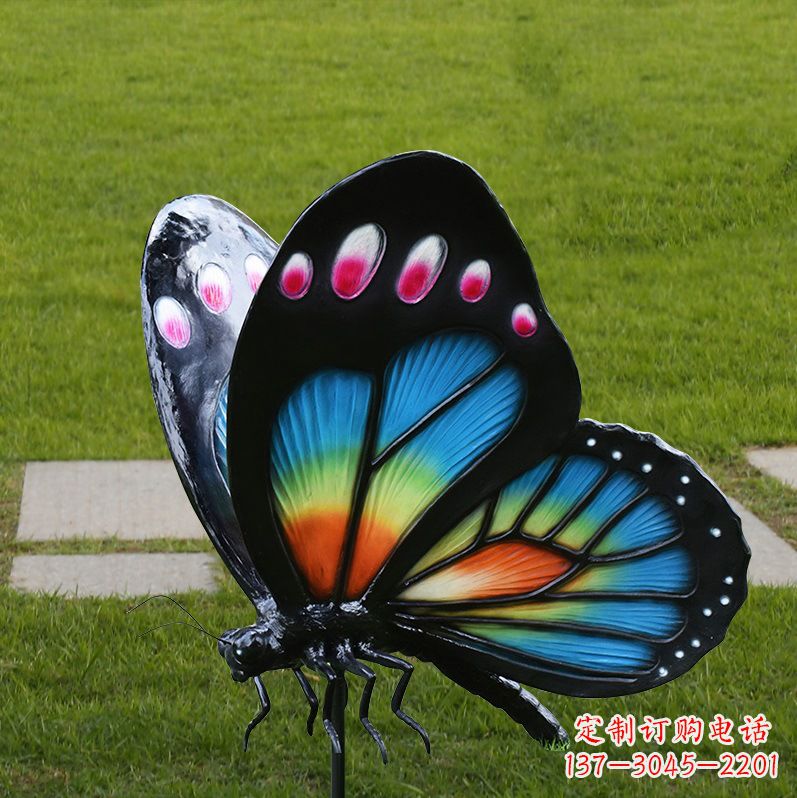 宁波玻璃钢仿真蝴蝶昆虫雕塑