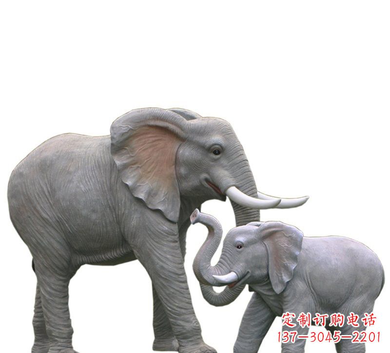 宁波玻璃钢仿真母子大象