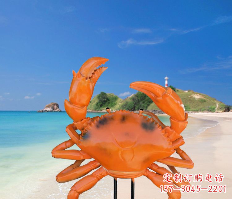 宁波玻璃钢螃蟹雕塑