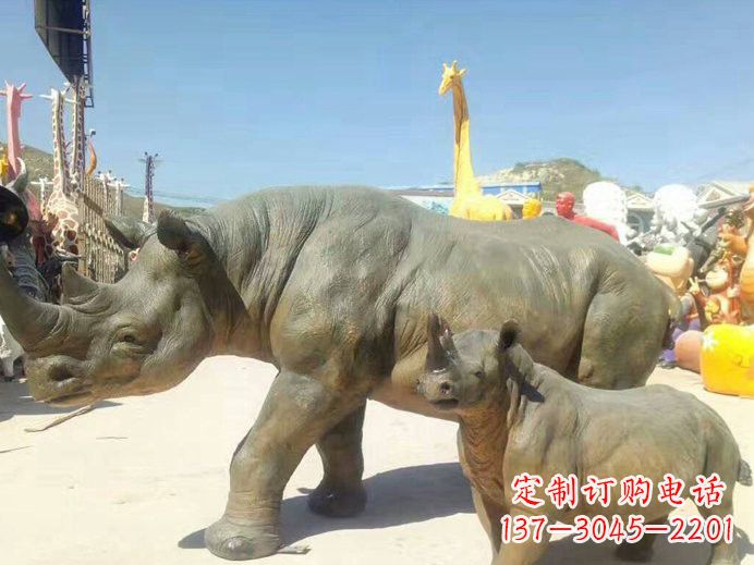 宁波玻璃钢仿真犀牛