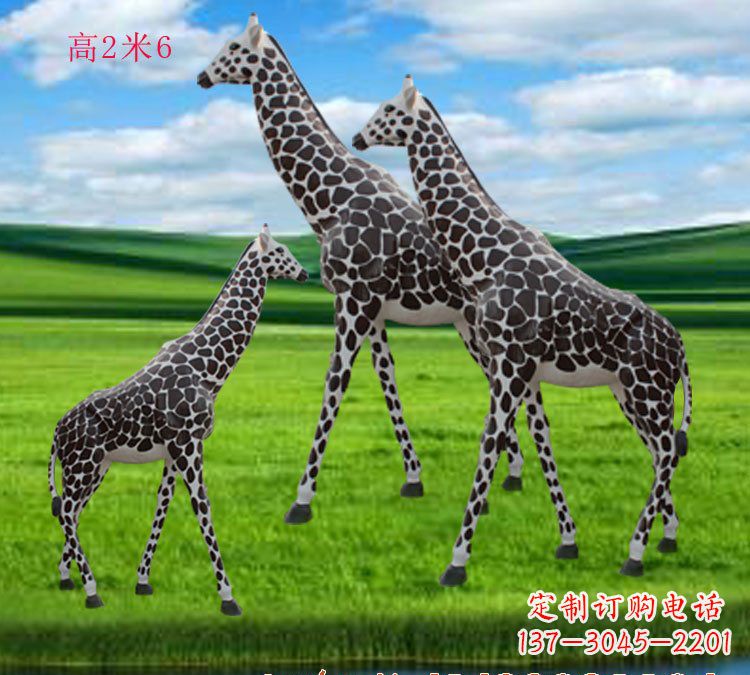 宁波玻璃钢材质长颈鹿雕塑