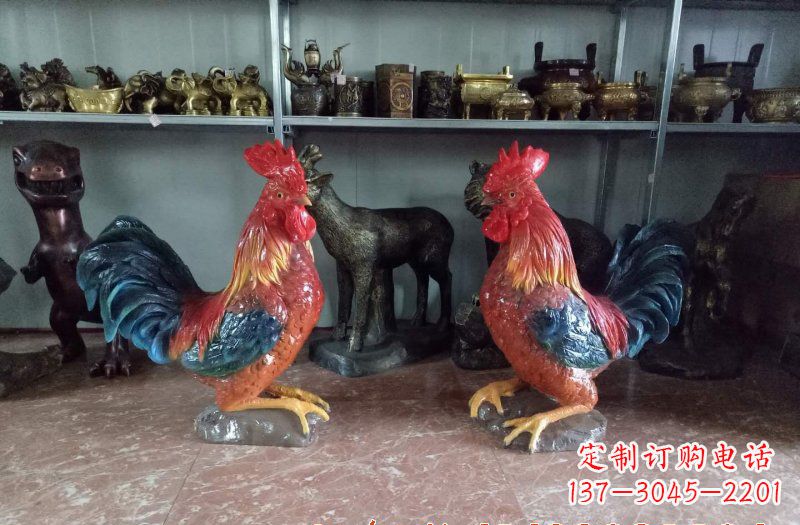 宁波玻璃钢公鸡雕塑
