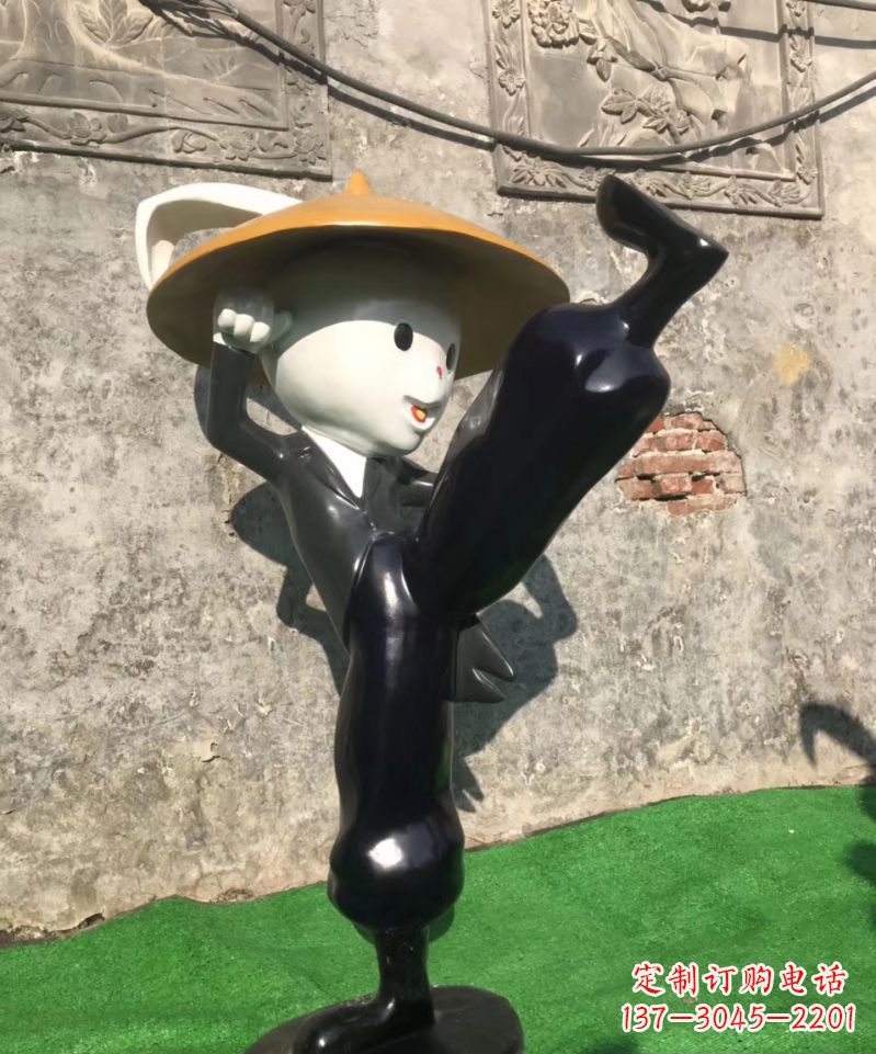 宁波玻璃钢公园仿真兔子雕塑