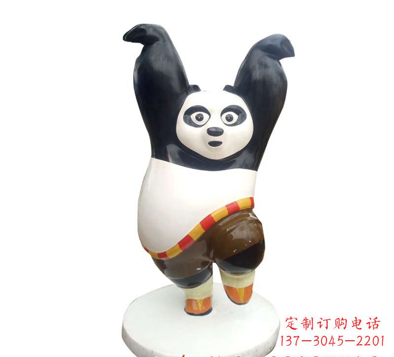宁波玻璃钢功夫熊猫雕塑