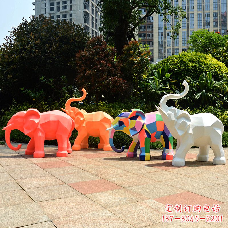 宁波金色大象雕塑活跃的商场游乐场
