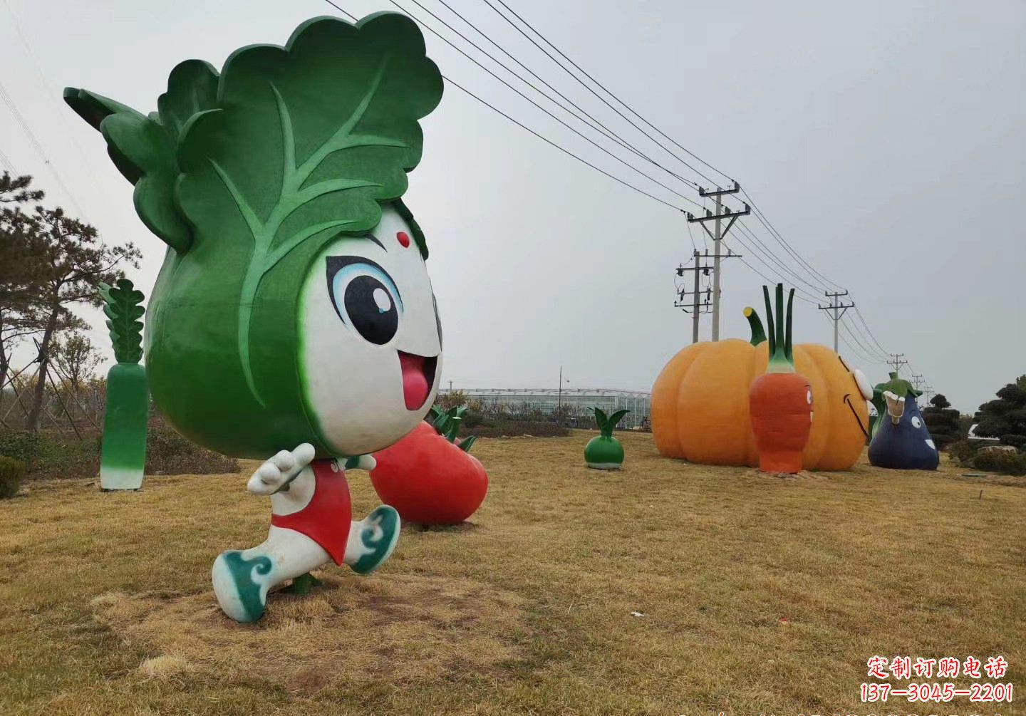 宁波玻璃钢白菜雕塑精美的艺术品