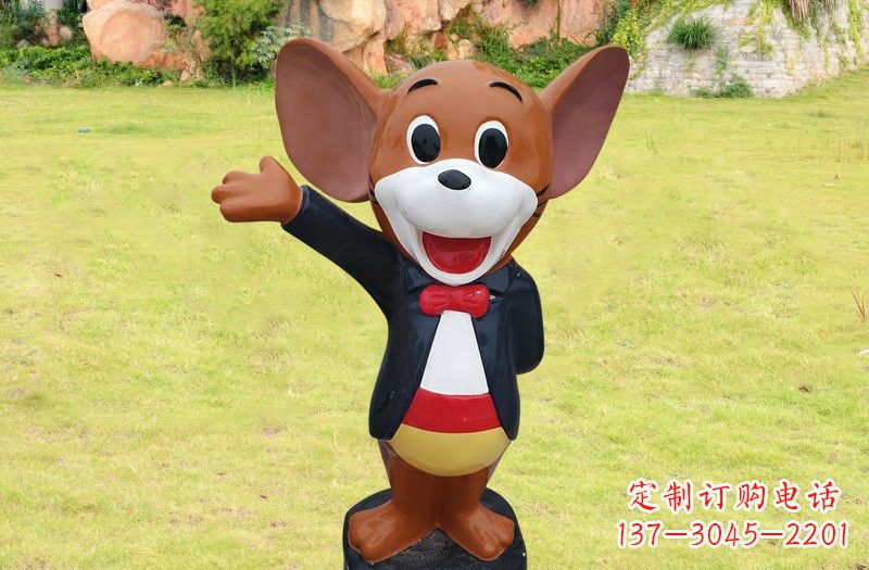 宁波玻璃钢卡通老鼠杰瑞雕塑